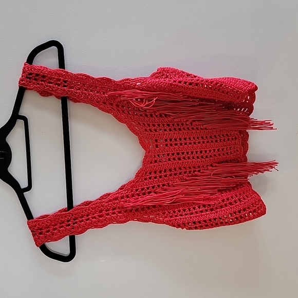 Zara Tops Zara Cropped Fringed Crochet Top Poshmark